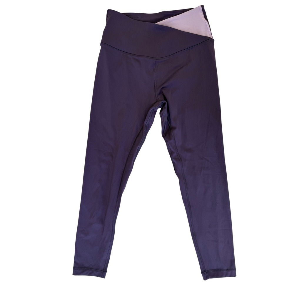 Victoria's Secret On Point Live Leggings 10 Purple Crossover High Rise Athletic